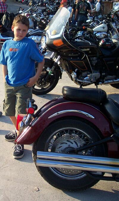 Sam checks out the Bikes